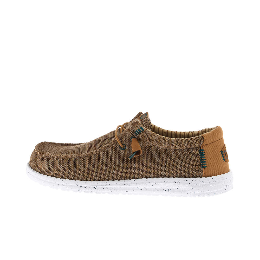 Hey Dude Men's Wally Stretch Sox Bone Brown Casual Shoe