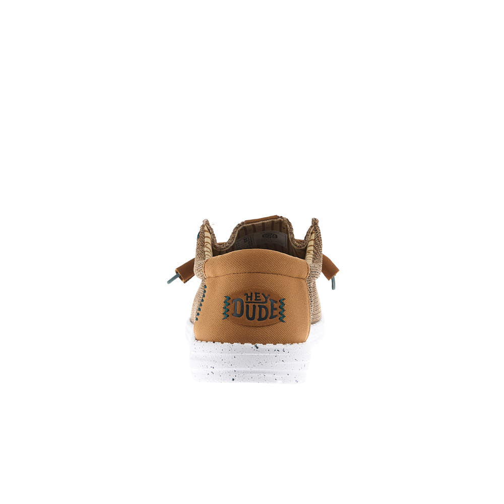 Hey Dude Men's Wally Stretch Sox Bone Brown Casual Shoe