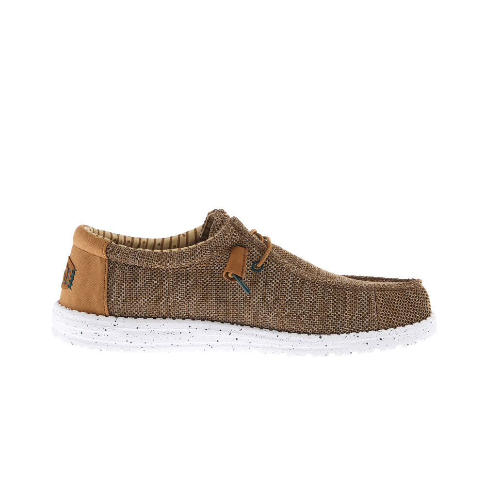 Hey Dude Men's Wally Stretch Sox Bone Brown Casual Shoe