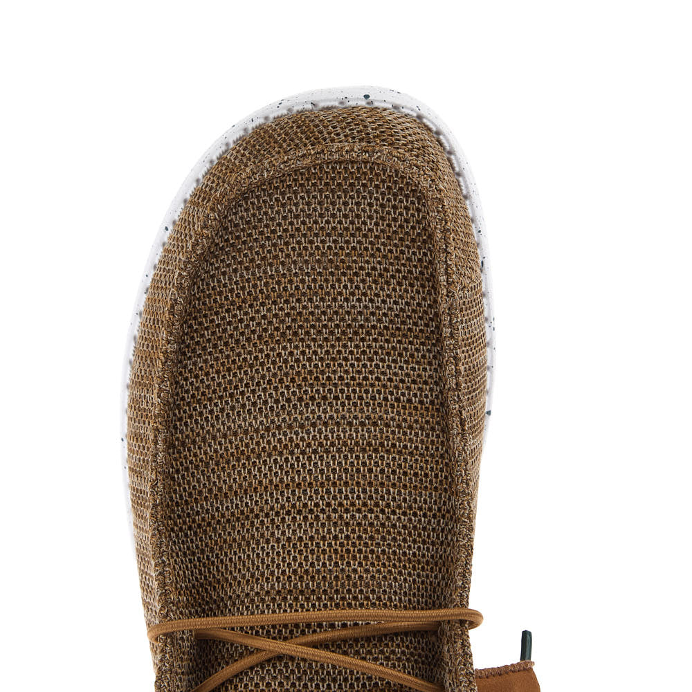 Hey Dude Men's Wally Stretch Sox Bone Brown Casual Shoe