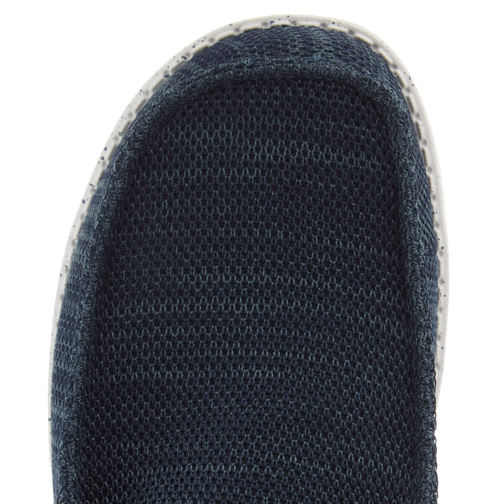 Hey Dude Mens Navy Wally Stretch Mesh Casual Shoe