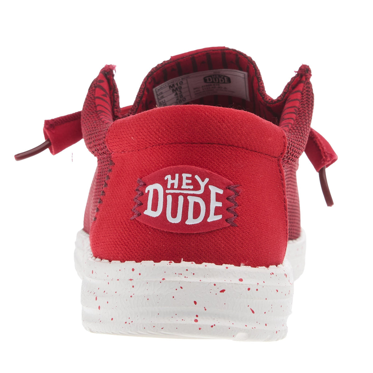 Hey Dude Mens Red Wally Stretch Mesh Casual Shoe