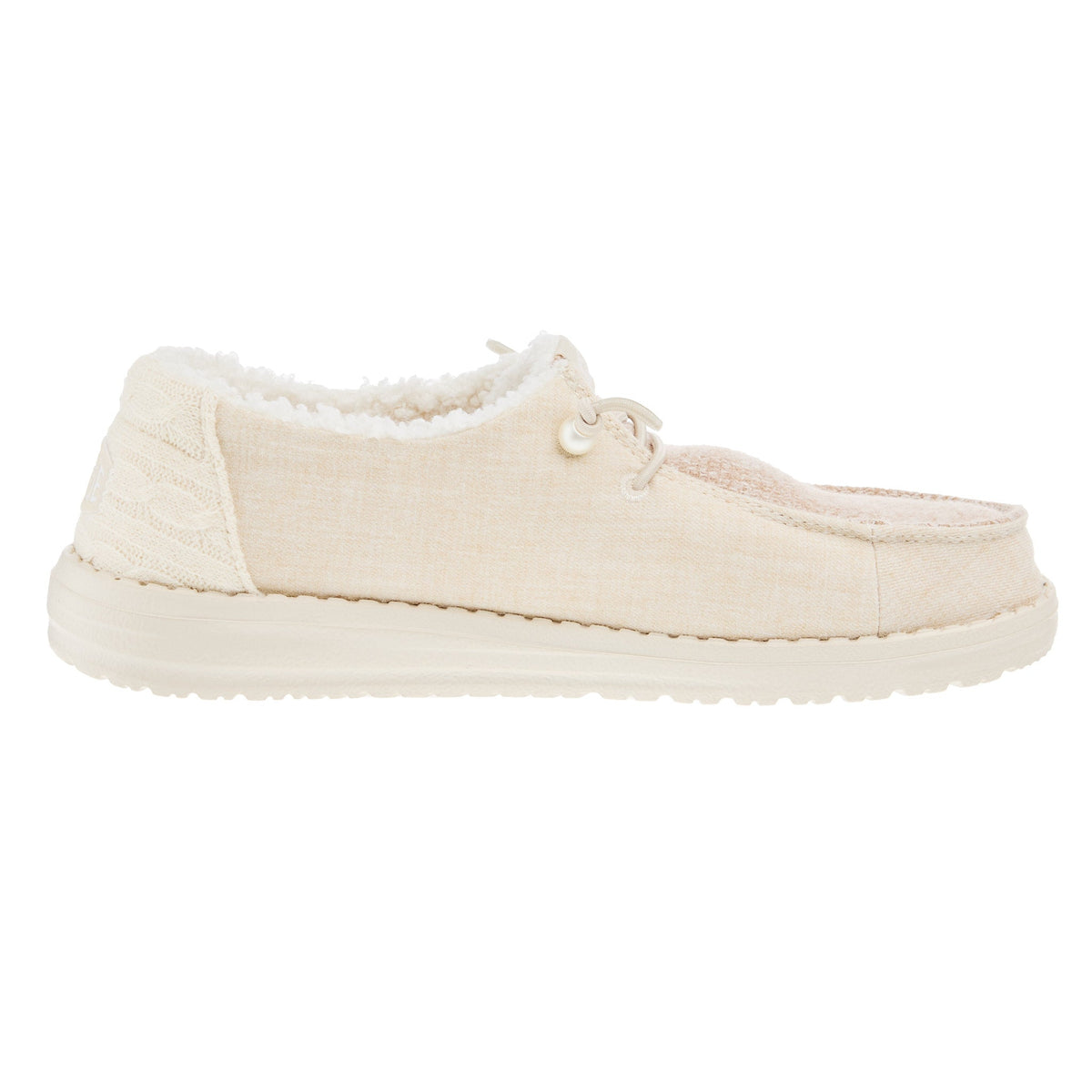 Hey Dude Womens Wendy Brushed Cozy Ivory Casual Shoe