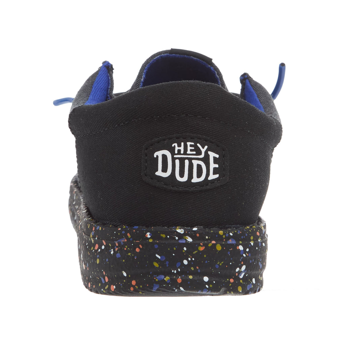 Hey Dude Wally Youth Funk Splatter Black Casual Shoe