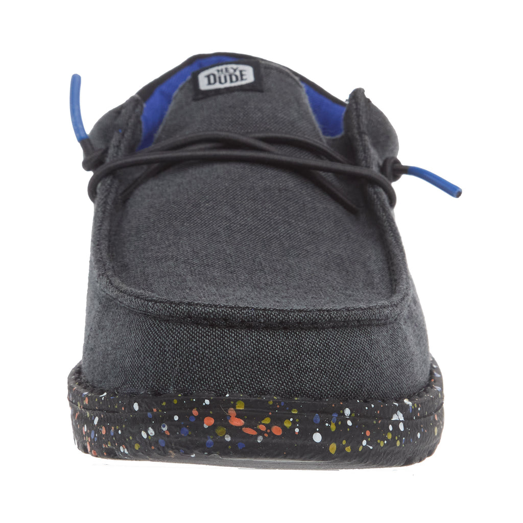 Hey Dude Wally Youth Funk Splatter Black Casual Shoe