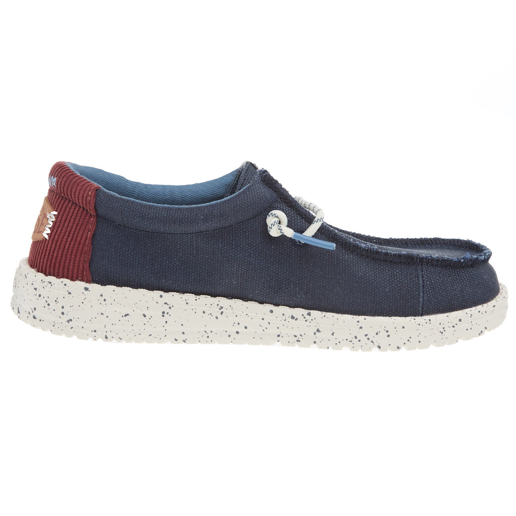 Hey Dude Youth Wally Break Day Navy Casual Shoe