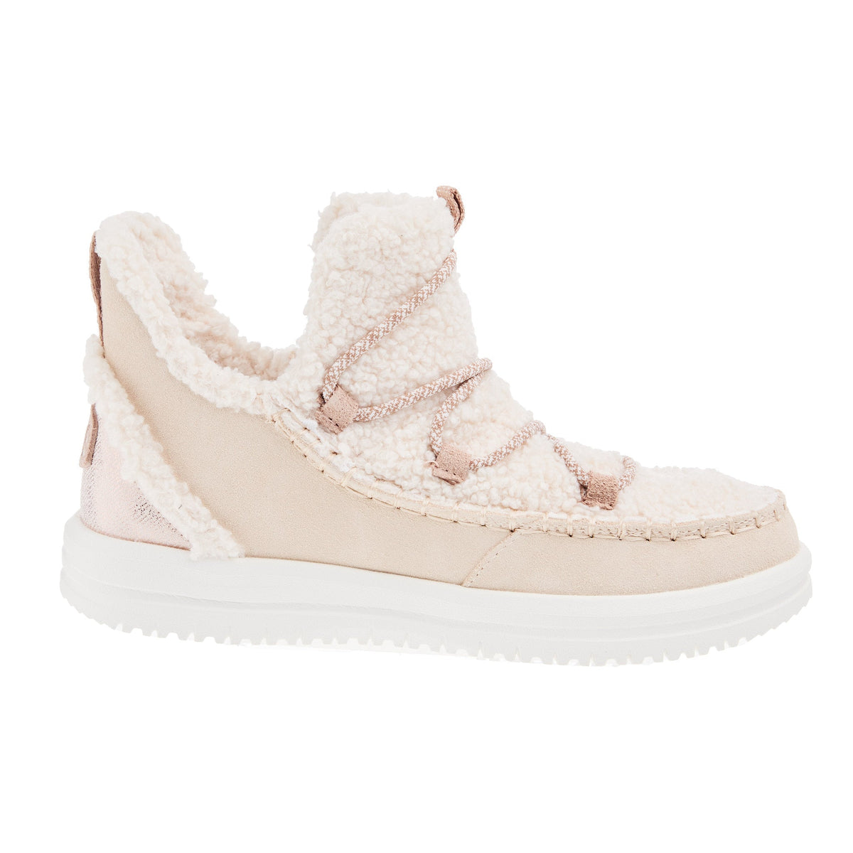 Hey Dude Womens Camden Suede Cozy Tan Shoe