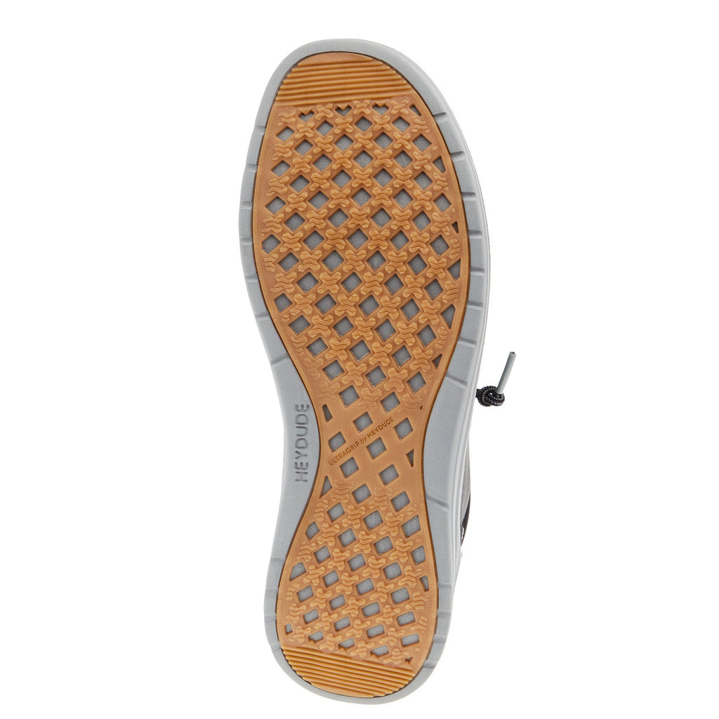 Hey Dude Mens Grey Mid Griper Casual Shoe