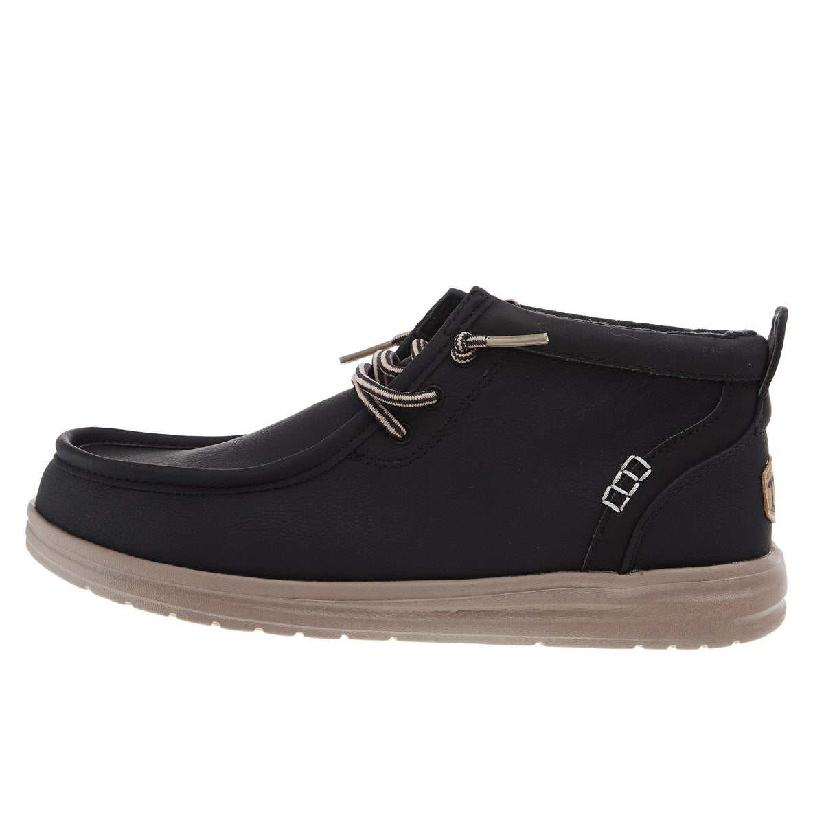 Hey Dude Men Wally Black Mid Griper Casual Shoe