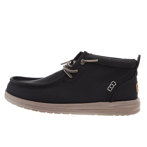 Hey Dude Men Wally Black Mid Griper Casual Shoe