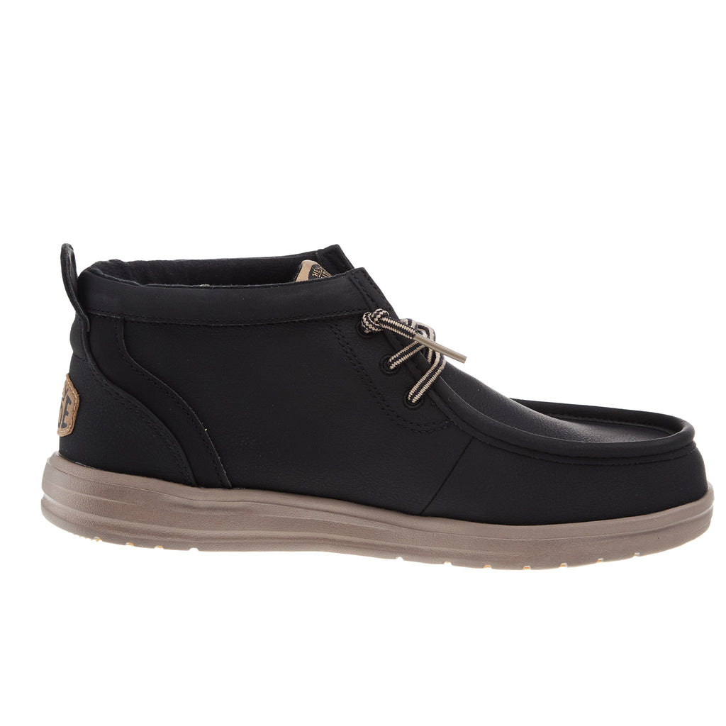 Hey Dude Men Wally Black Mid Griper Casual Shoe