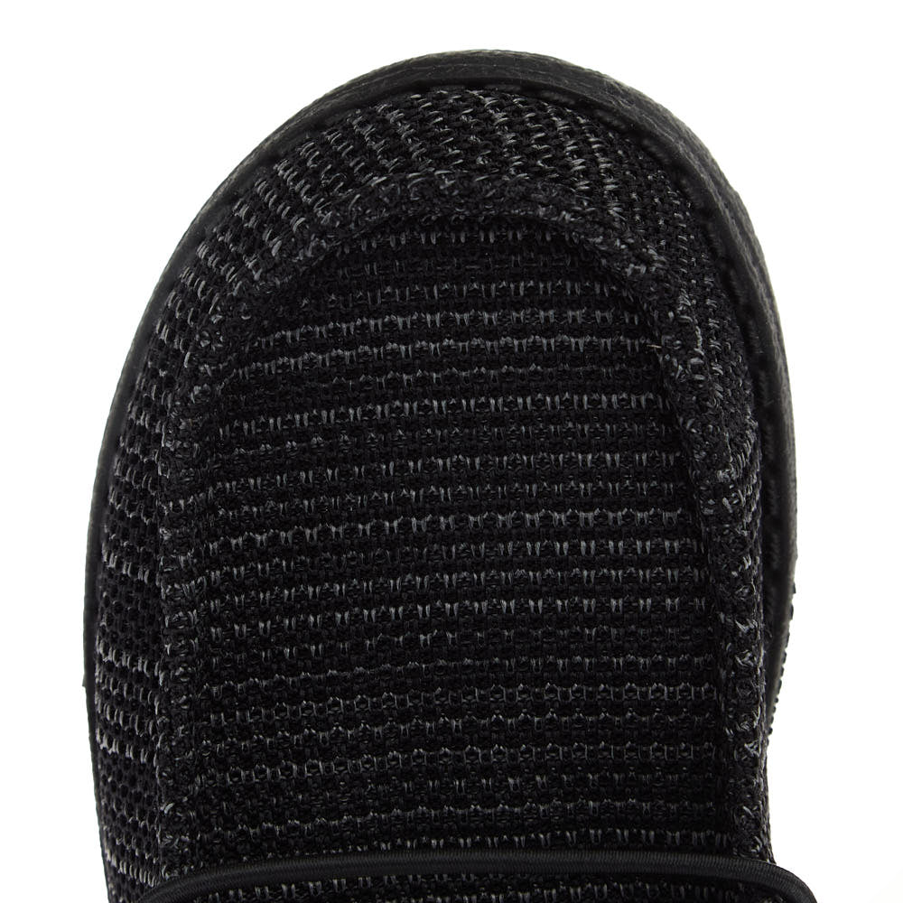 Hey Dude Youth Wally Stretch Sox Black on Black Casual Shoe