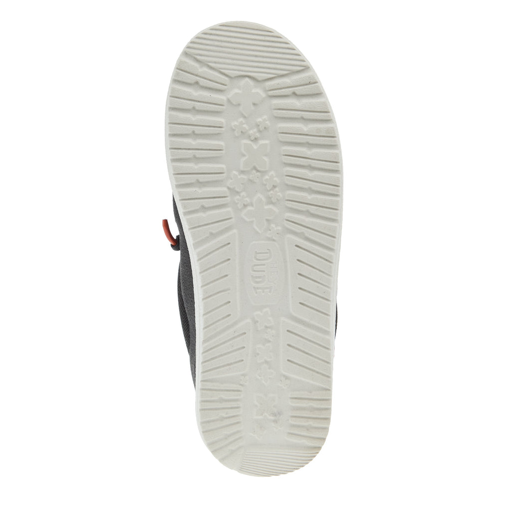 Hey Dude Boys Wally Black Herringbone Shoe