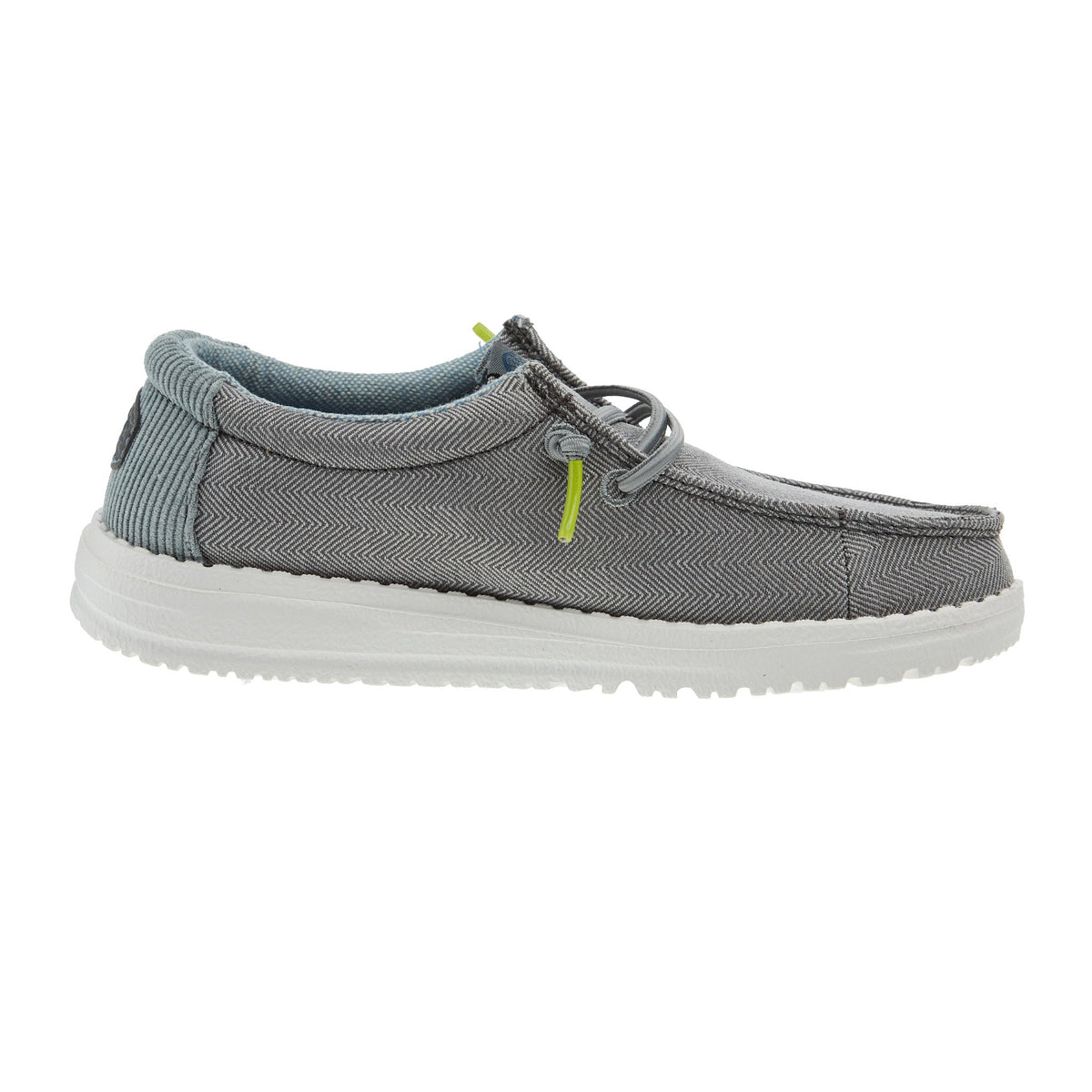 Hey Dude Boys Wally Charcoal Herringbone Shoe