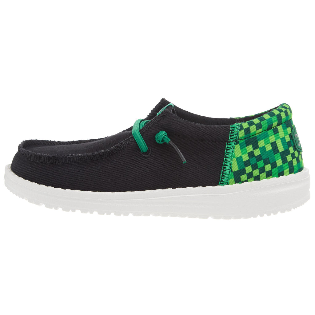 Hey Dude Youth Funk Gaming Black and Green Casual Shoe