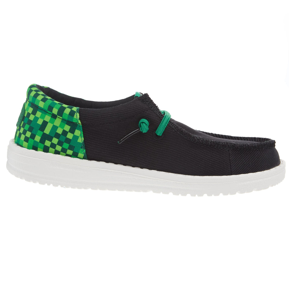 Hey Dude Youth Funk Gaming Black and Green Casual Shoe