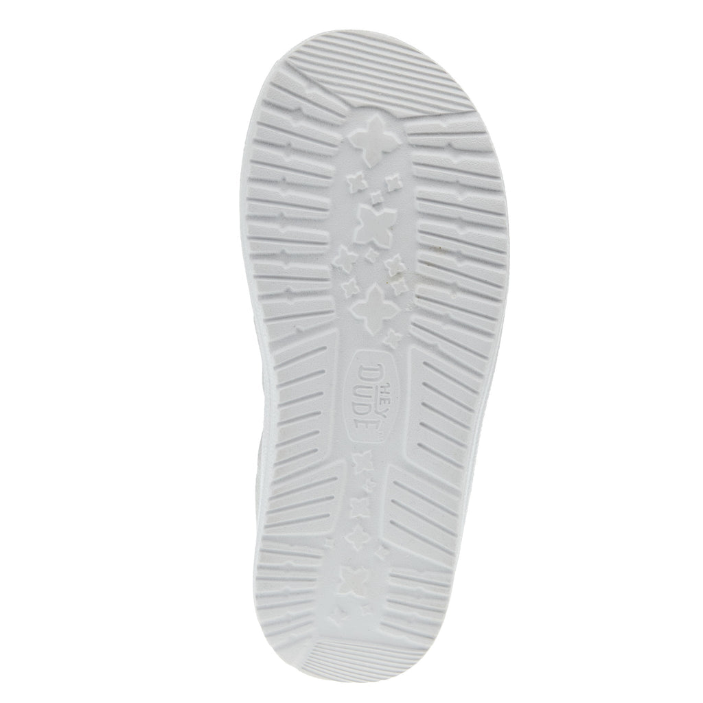 Hey Dude Girls Wendy Iridescent Sparkle Silver Shoe