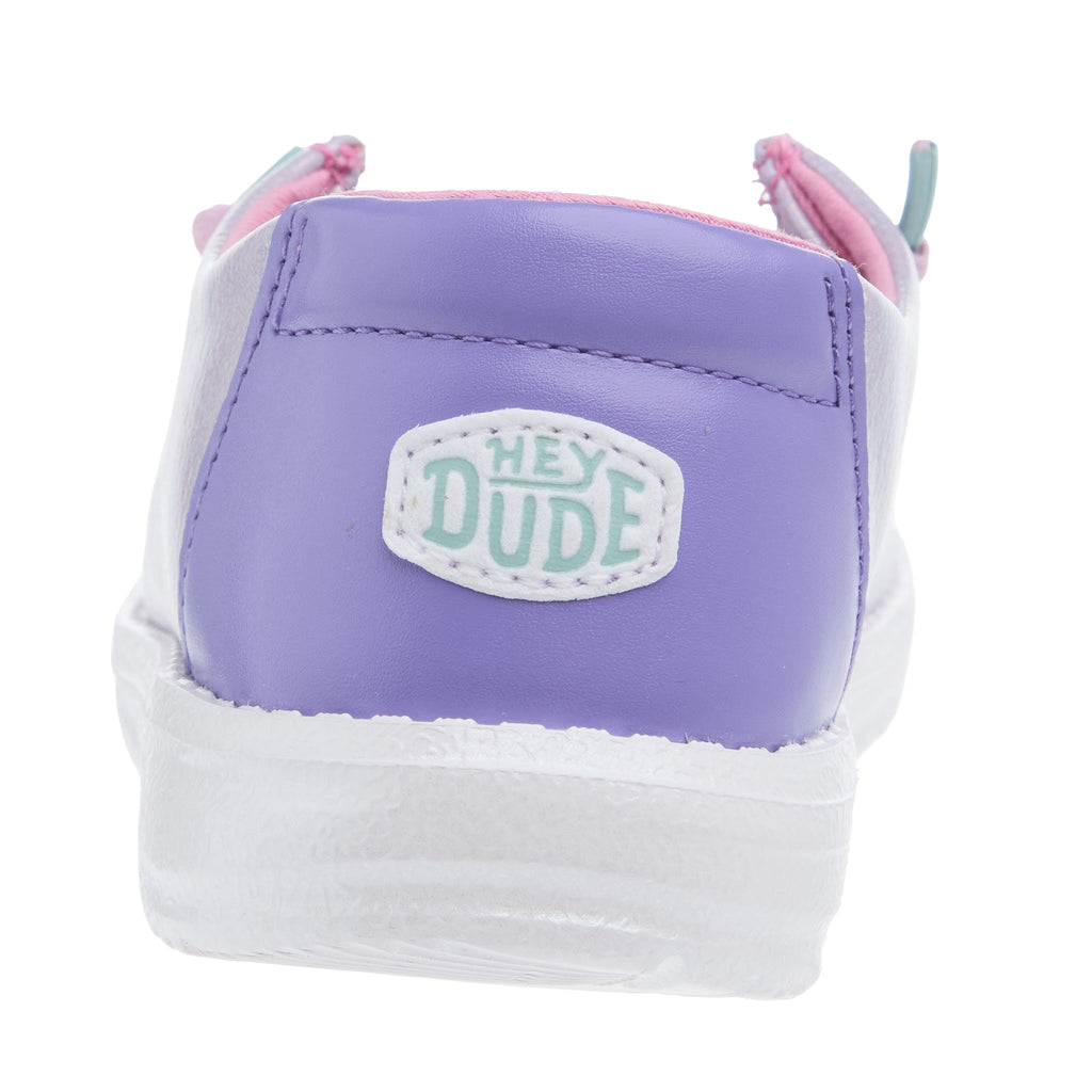 Hey Dude Youth Wendy Iridescent Sparkle Purple Casual Shoe