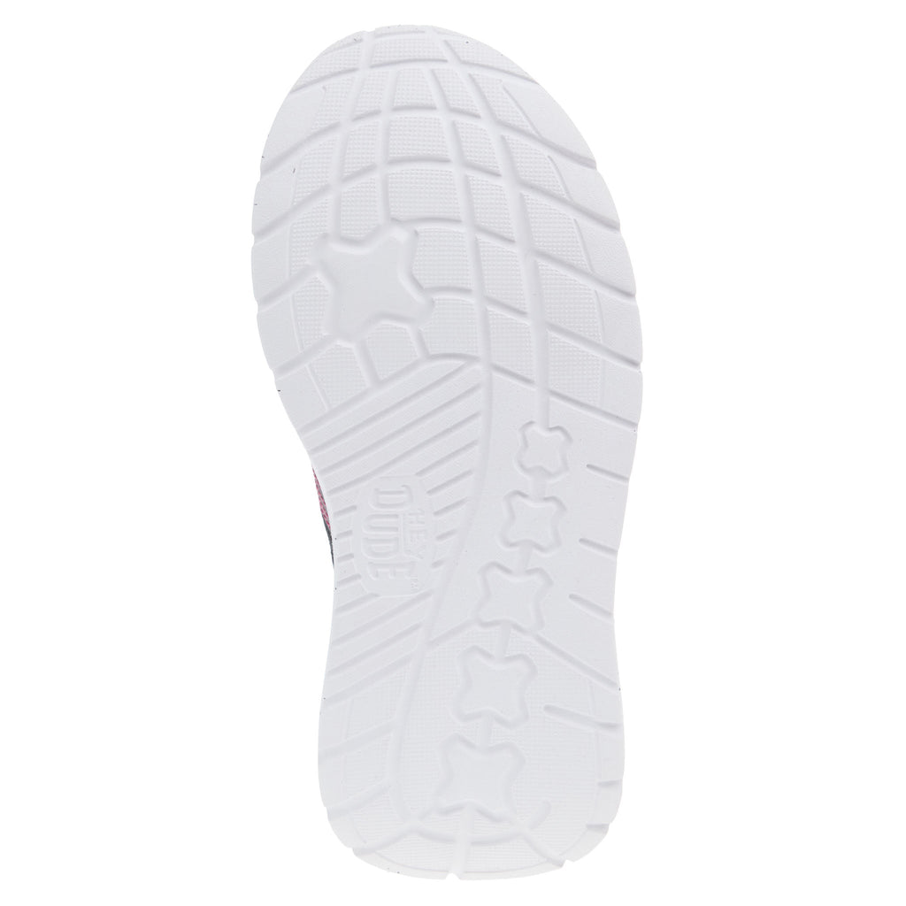 Hey Dude Youth Sirocco Play Brights Black and Pink Casual Shoe