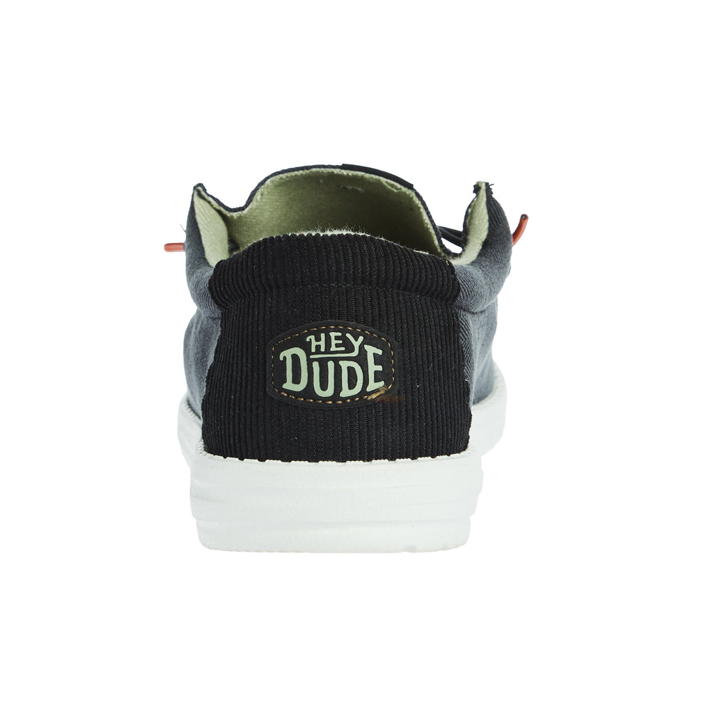 Hey Dude Men`s Black Wally Herringbone Casual Shoe