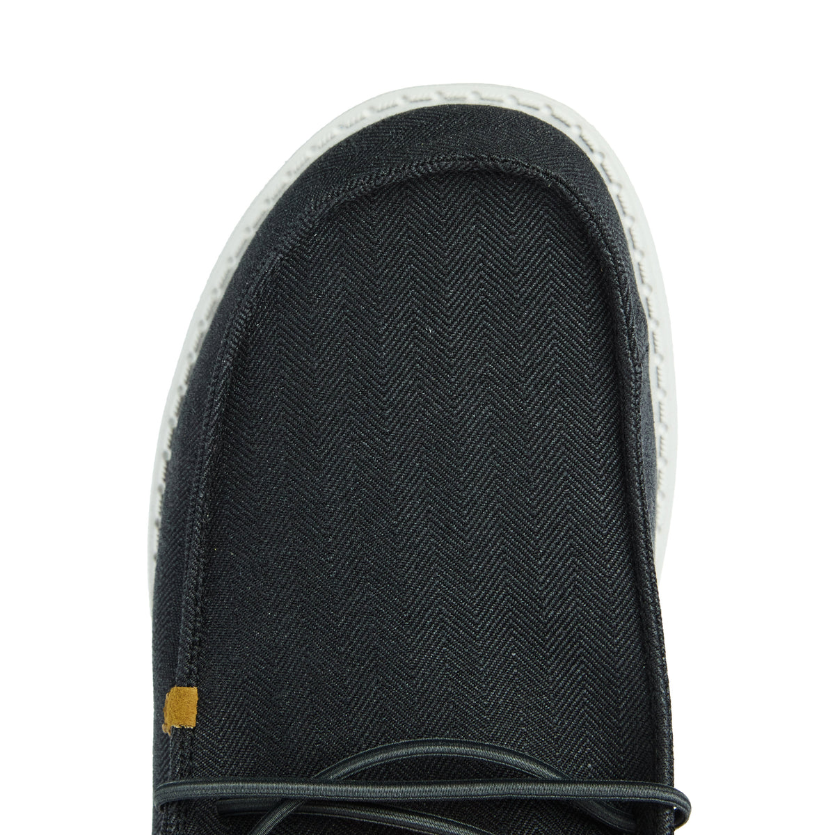 Hey Dude Men`s Black Wally Herringbone Casual Shoe
