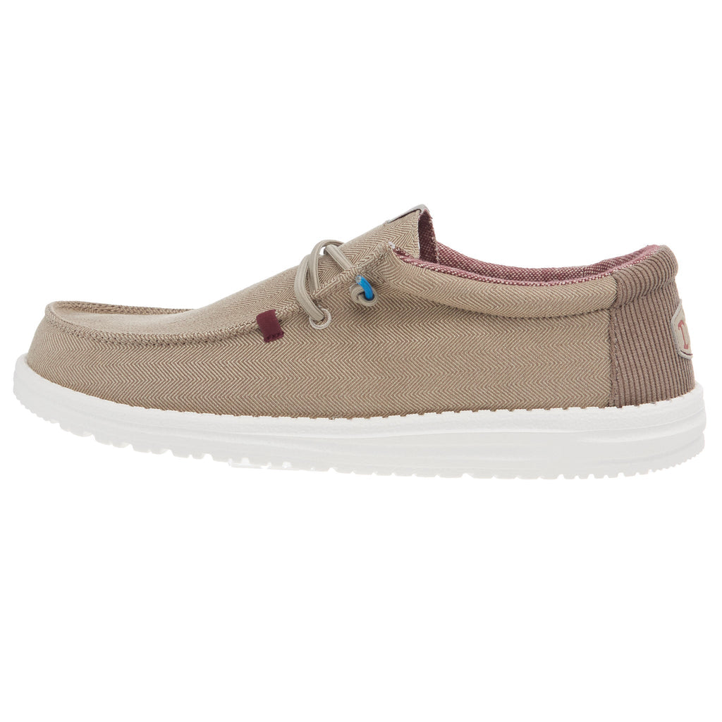 Hey Dude Men`s Tan Wally Herringbone Casual Shoe
