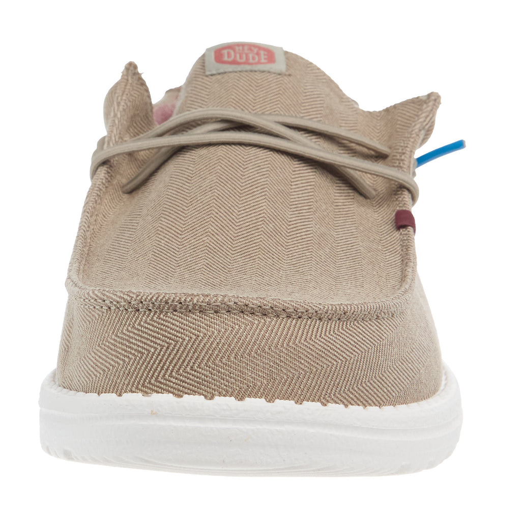 Hey Dude Men`s Tan Wally Herringbone Casual Shoe