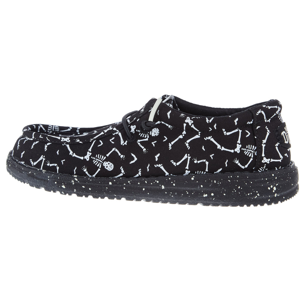 Hey Dude Wally Youth Skeletons Black