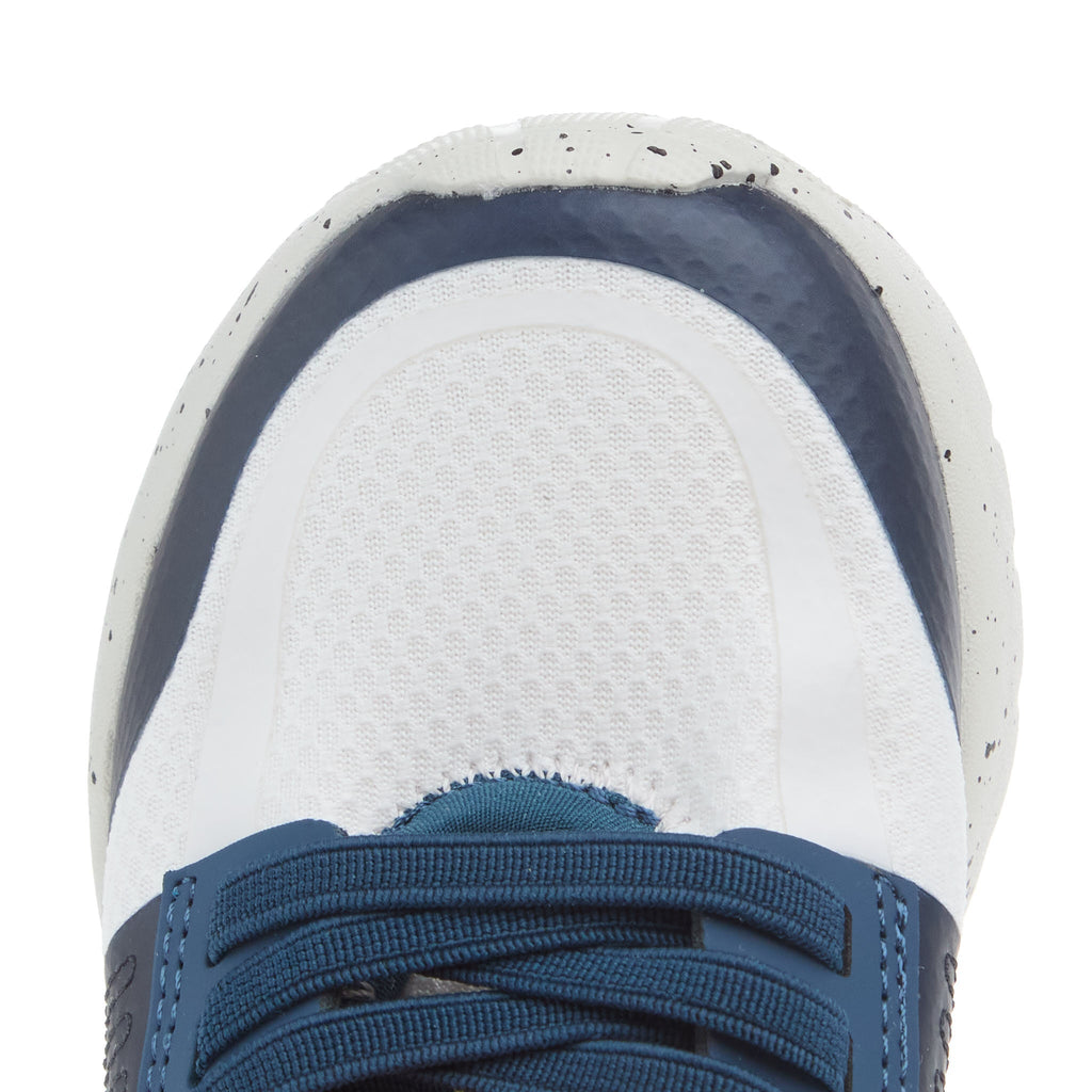 Hey Dude Toddler Sirocco Play Colorblock White and Navy Casual Shoe