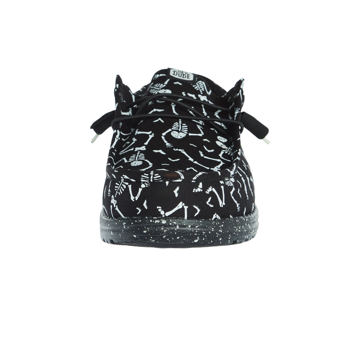 Hey Dude Men`s Wally Skeletons Black Casual Shoe