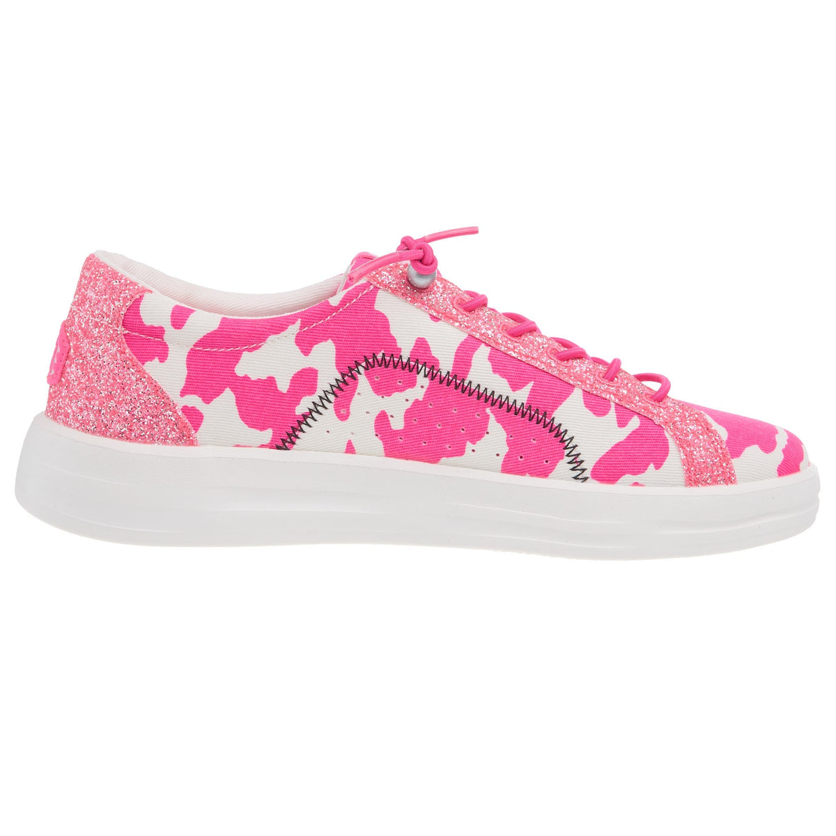 Hey Dude Women`s Karina Cow Electric Pink Casual