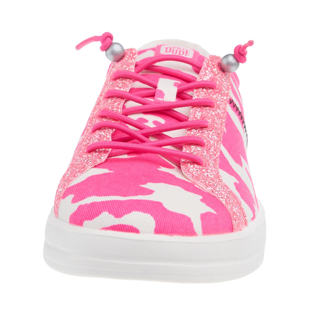 Hey Dude Women`s Karina Cow Electric Pink Casual