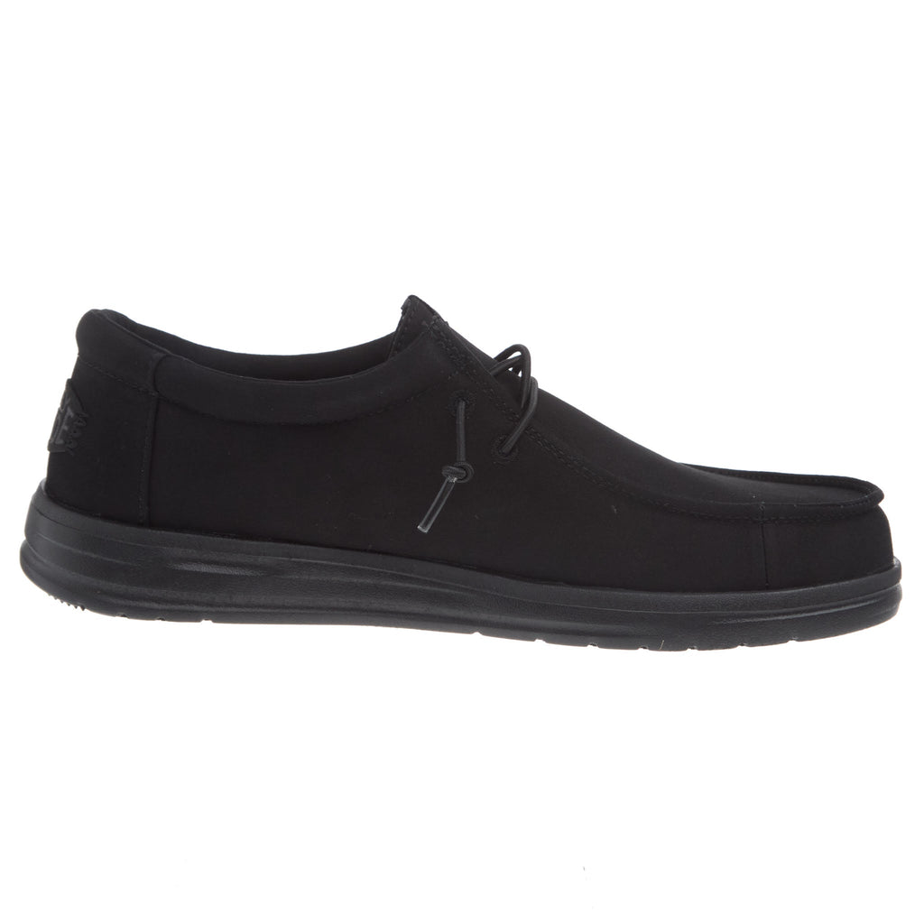 Hey Dude Men's Triple Black Wally Work Casual Shoe