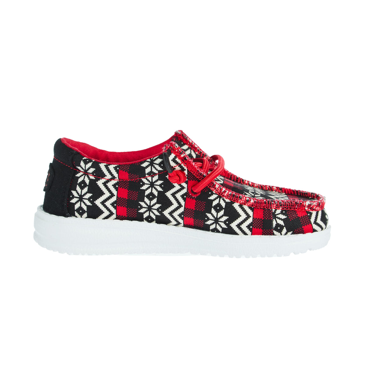 Hey Dude Boys Toddler Black And Red Ugly Sweater Shoe