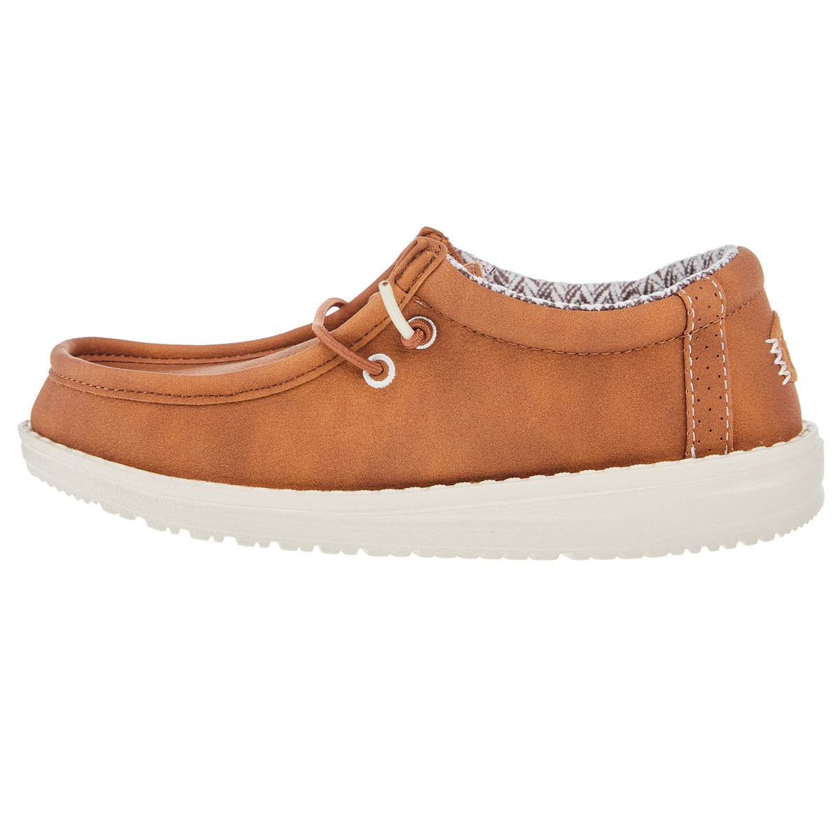 Hey Dude Wally Youth Classic Tan Faux Leather Slip-On