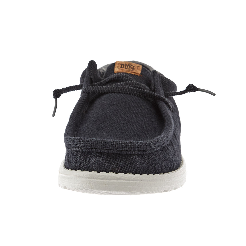 Hey Dude Men`s Wally Jute Black/Granite Grey Shoe