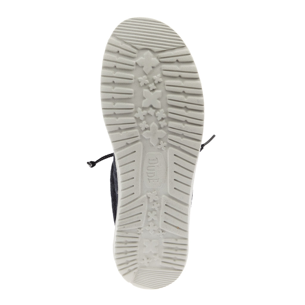 Hey Dude Men`s Wally Jute Black/Granite Grey Shoe