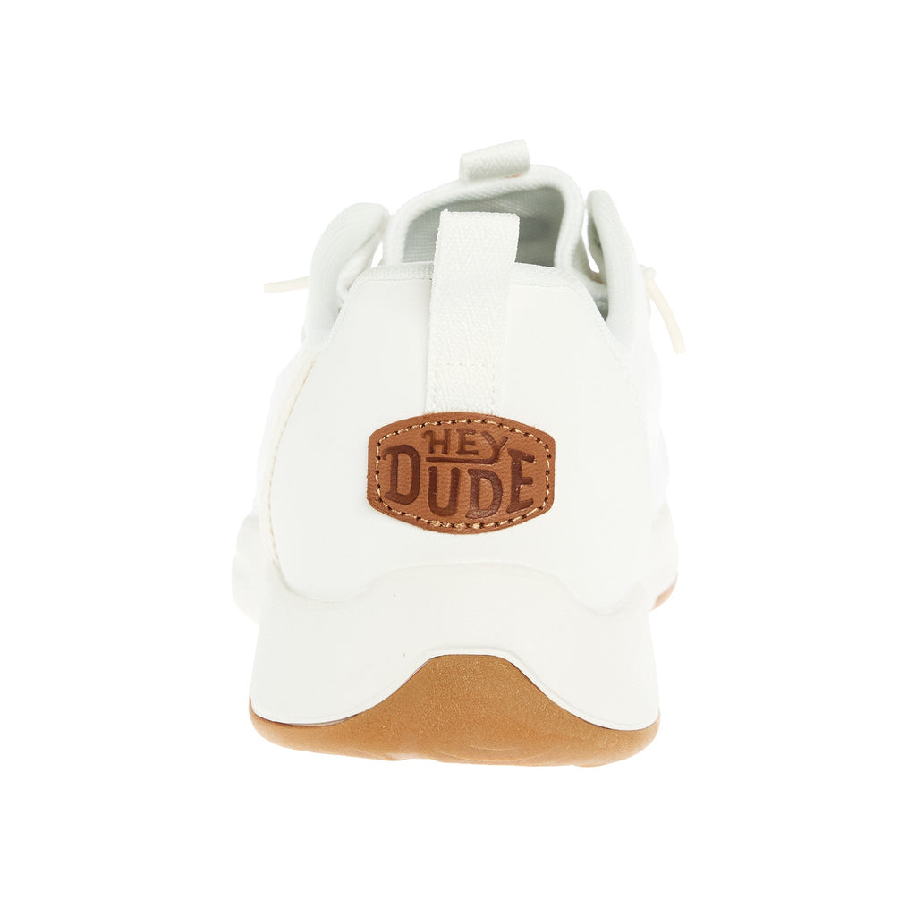 Hey Dude Men`s White Wally Drift Mesh Tennis Shoe