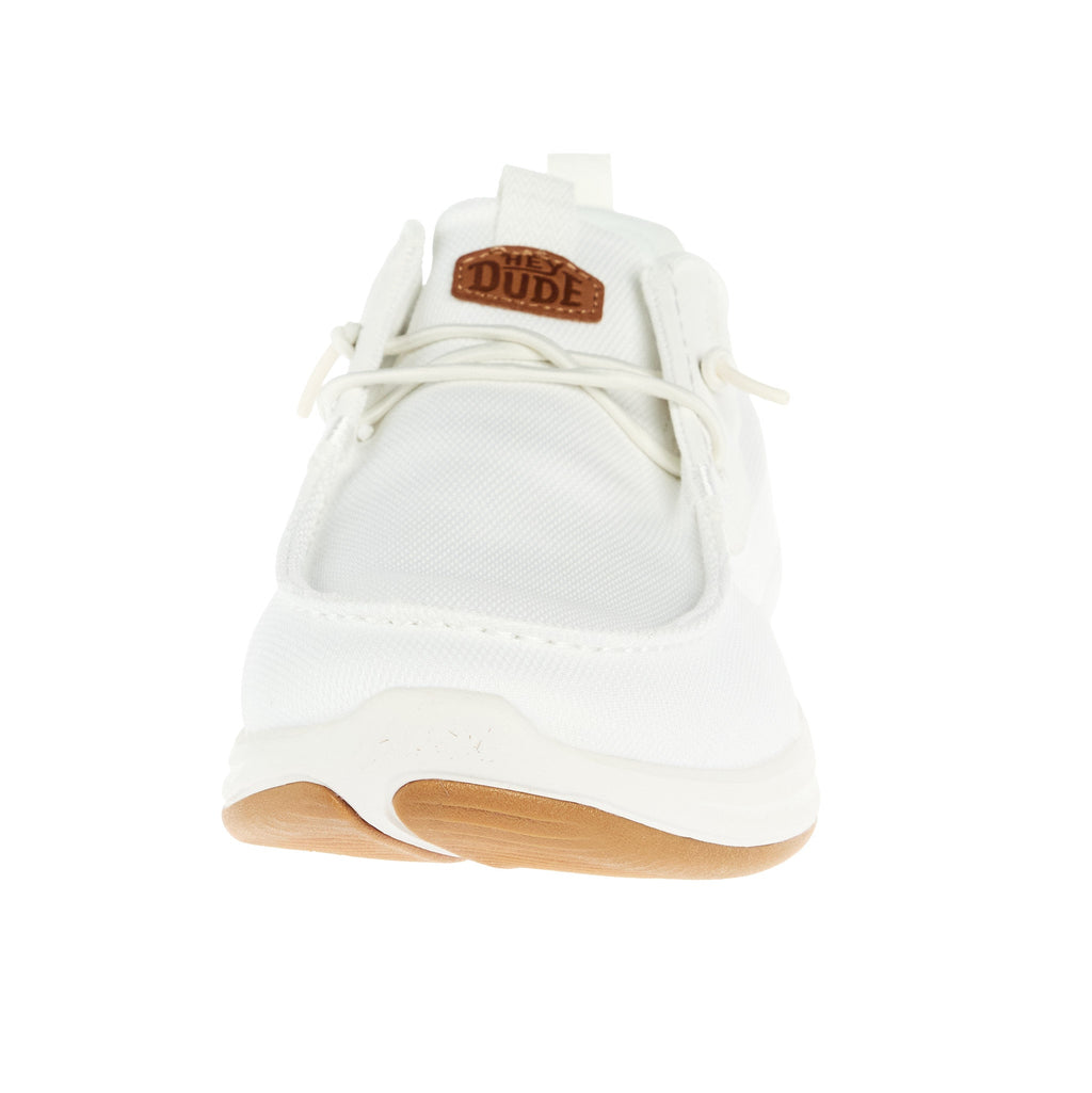 Hey Dude Men`s White Wally Drift Mesh Tennis Shoe