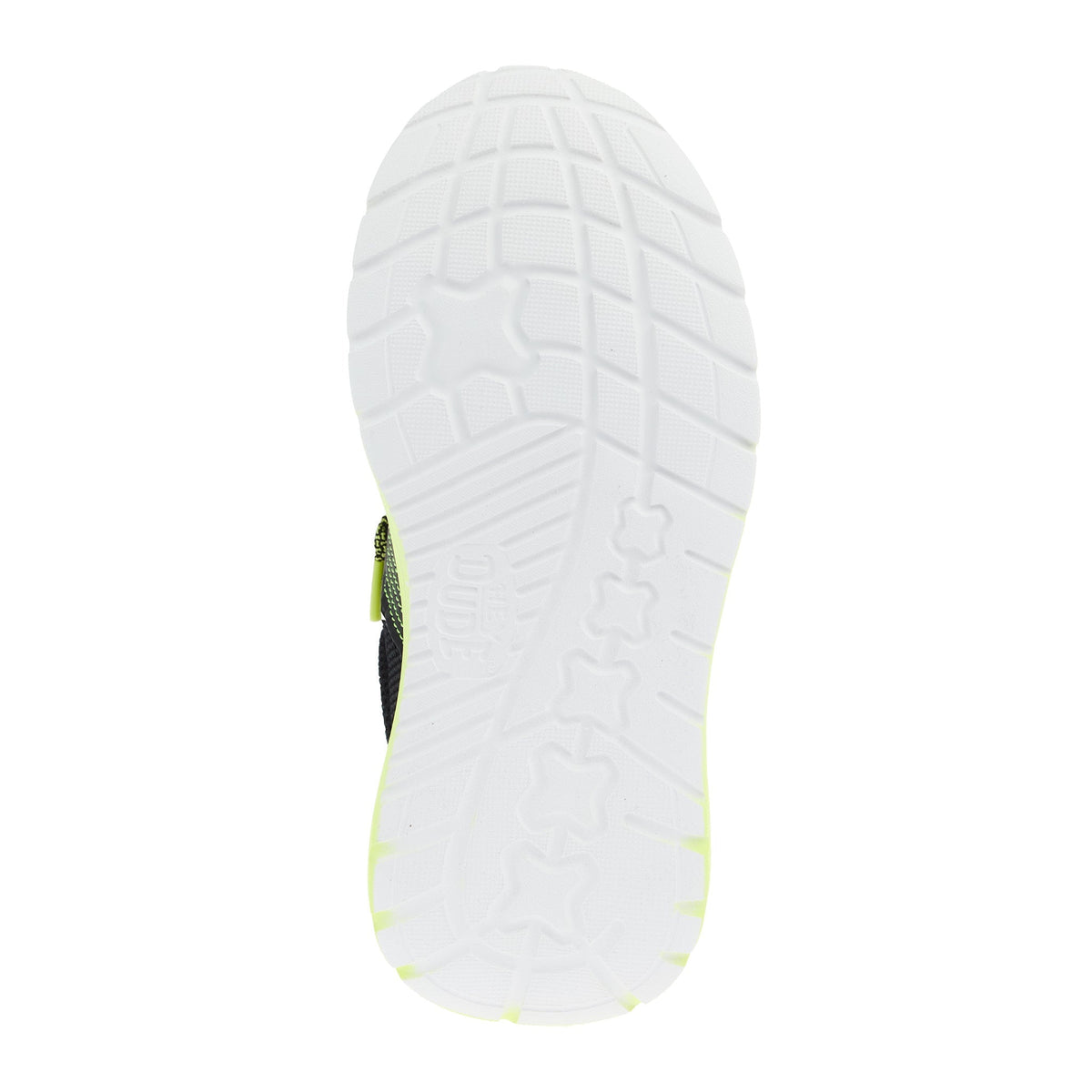 Hey Dude Sirocco Play Youth Sport Black and Lime Punch Casual Shoe
