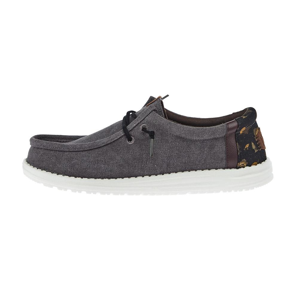 Hey Dude Men`s Granite Grey Wally Bass Casual