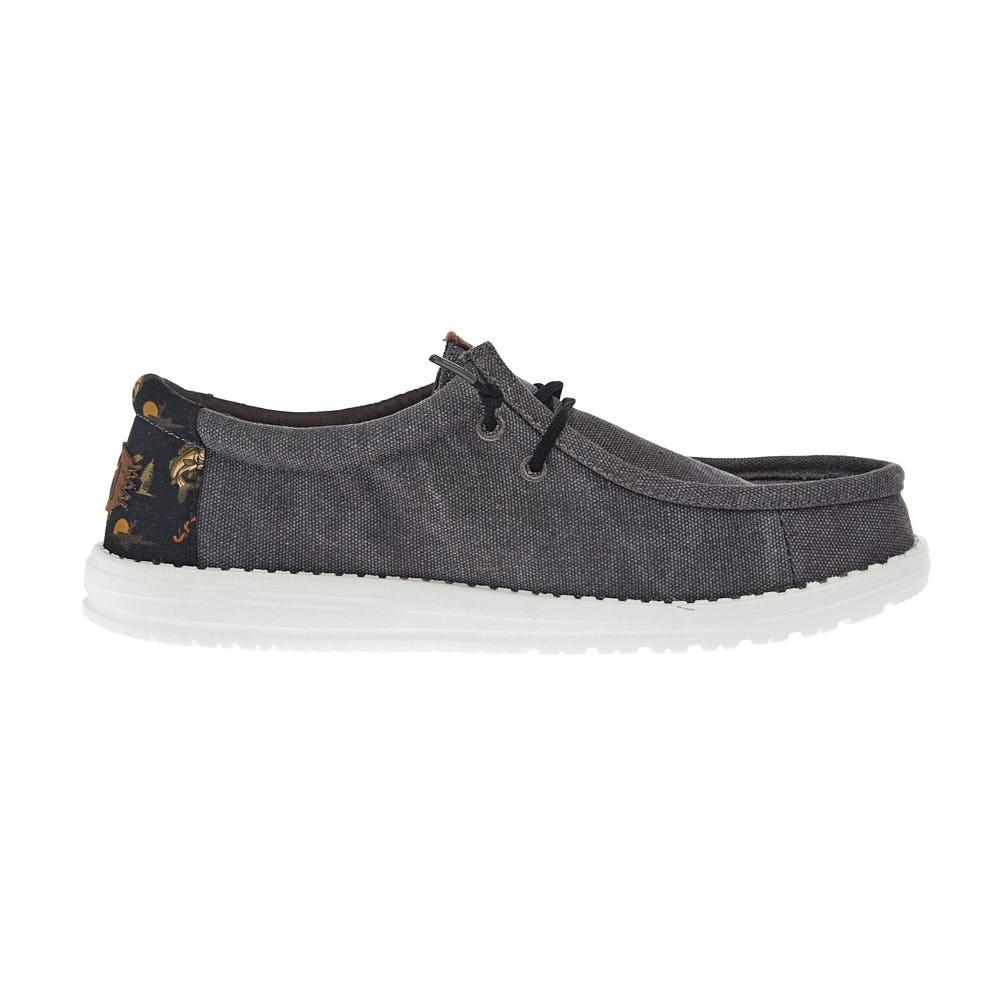 Hey Dude Men`s Granite Grey Wally Bass Casual