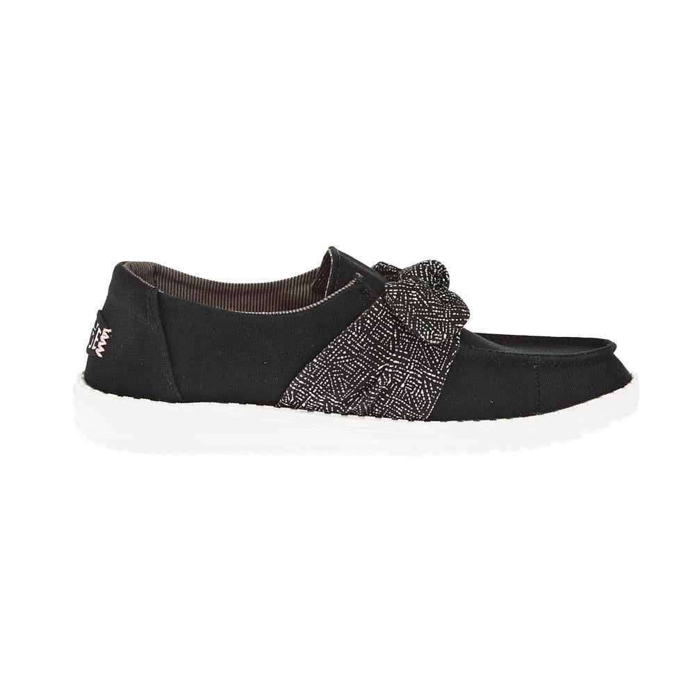 Hey Dude Women`s Black Wendy Bow Casual
