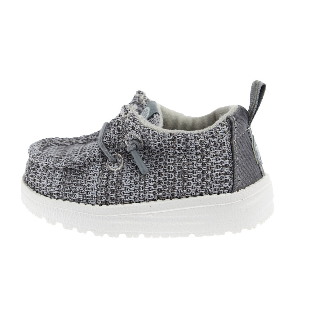 Hey Dude Infant's Lil Slip On Core Grey and White Casual Shoe