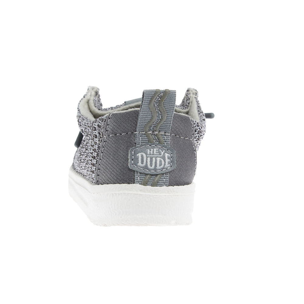 Hey Dude Infant's Lil Slip On Core Grey and White Casual Shoe