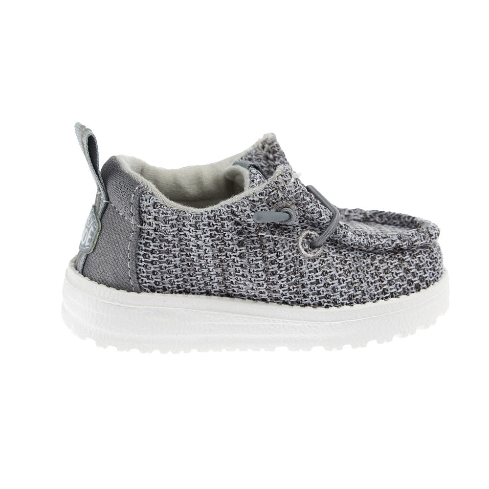 Hey Dude Infant's Lil Slip On Core Grey and White Casual Shoe