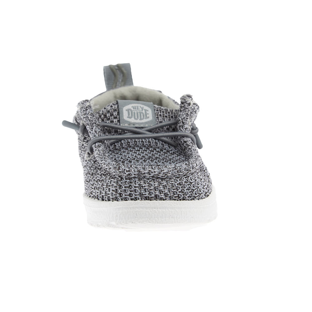 Hey Dude Infant's Lil Slip On Core Grey and White Casual Shoe