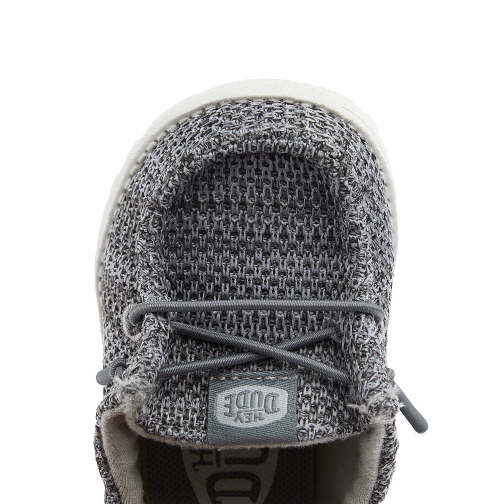 Hey Dude Infant's Lil Slip On Core Grey and White Casual Shoe