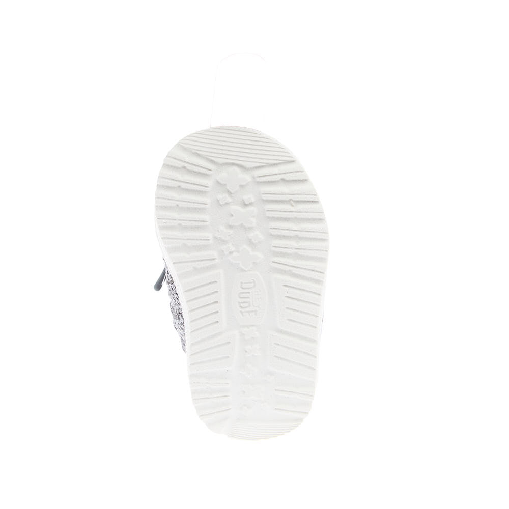 Hey Dude Infant's Lil Slip On Core Grey and White Casual Shoe