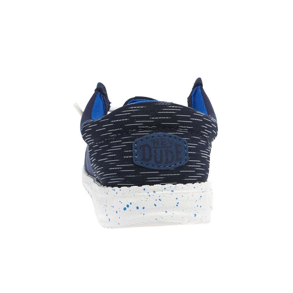 Hey Dude Youth Wally Funk Blue Jersey Jacquard